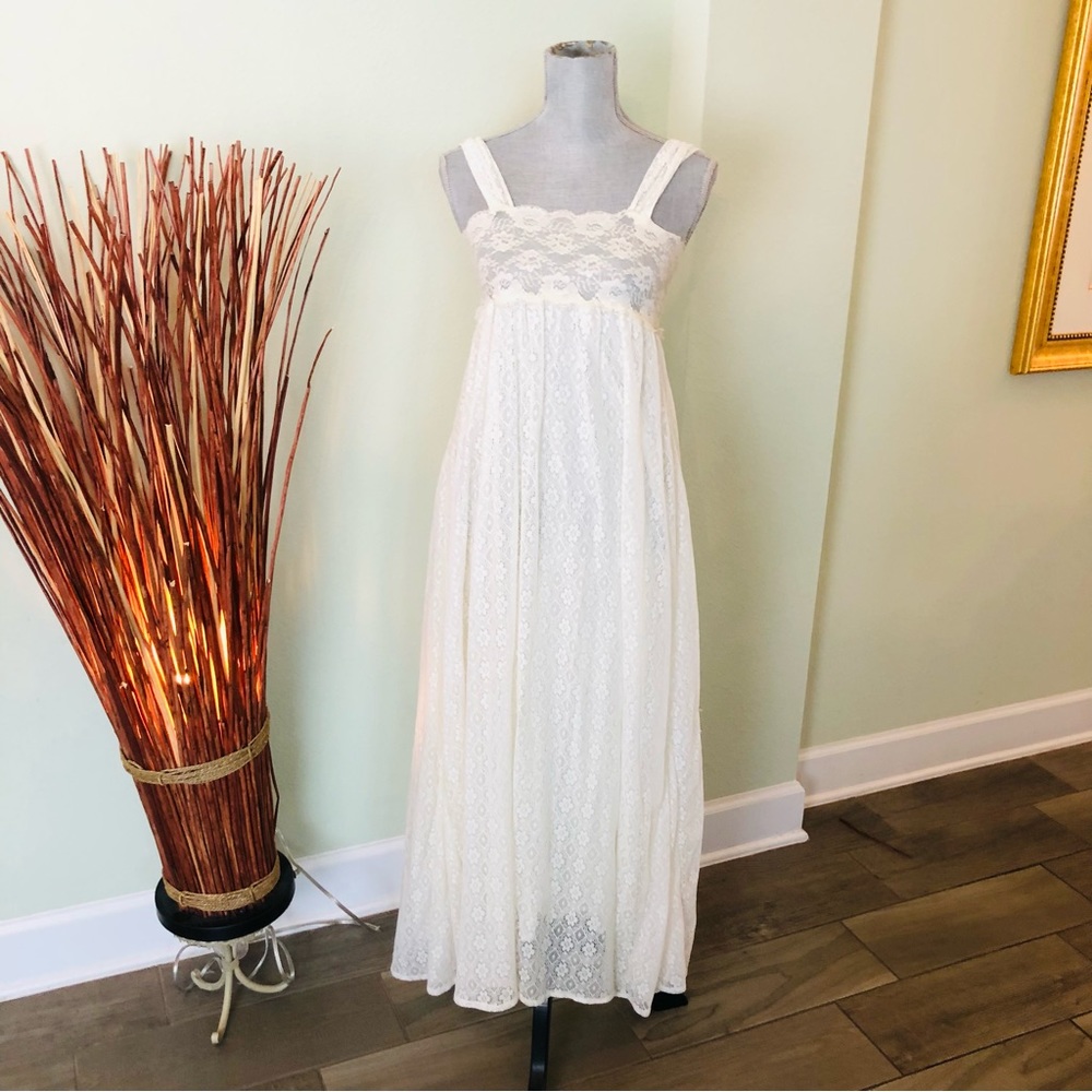 BLUE Boutique’s EMILIE Boho natural Lace Long Maxi Dress NEW